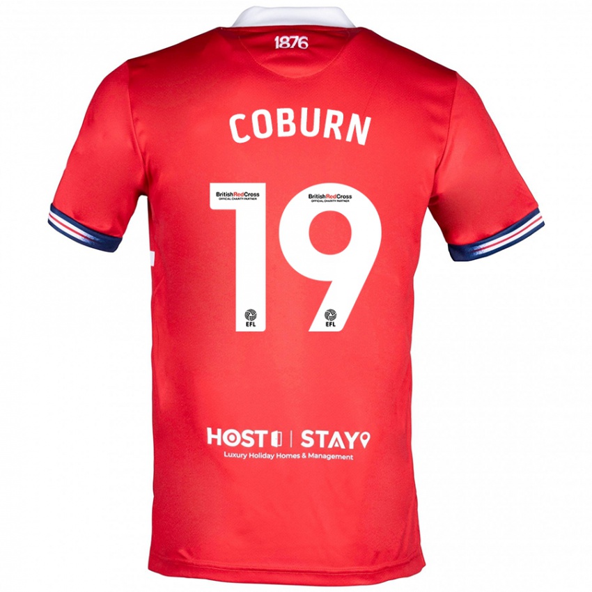 Kinder Josh Coburn #19 Rot Heimtrikot Trikot 2023/24 T-Shirt Österreich