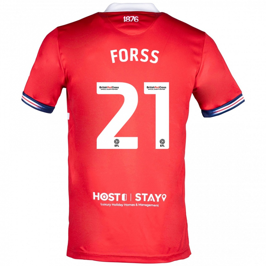 Kinder Marcus Forss #21 Rot Heimtrikot Trikot 2023/24 T-Shirt Österreich