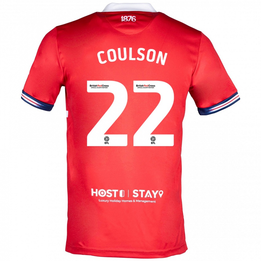 Kinder Hayden Coulson #22 Rot Heimtrikot Trikot 2023/24 T-Shirt Österreich