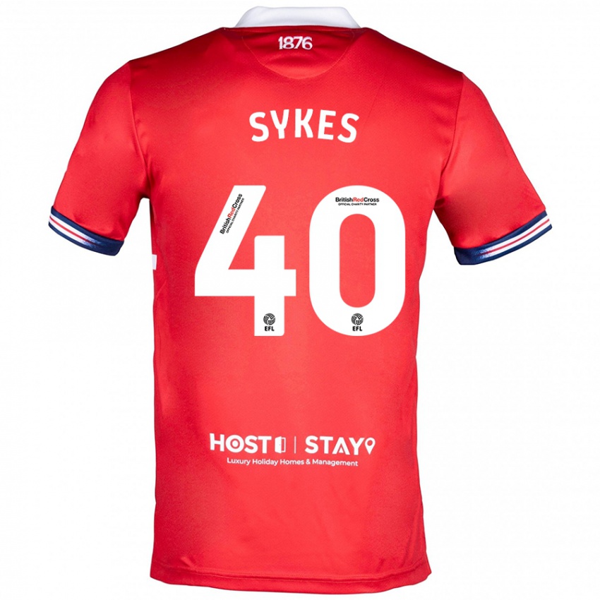 Kinder Cain Sykes #40 Rot Heimtrikot Trikot 2023/24 T-Shirt Österreich