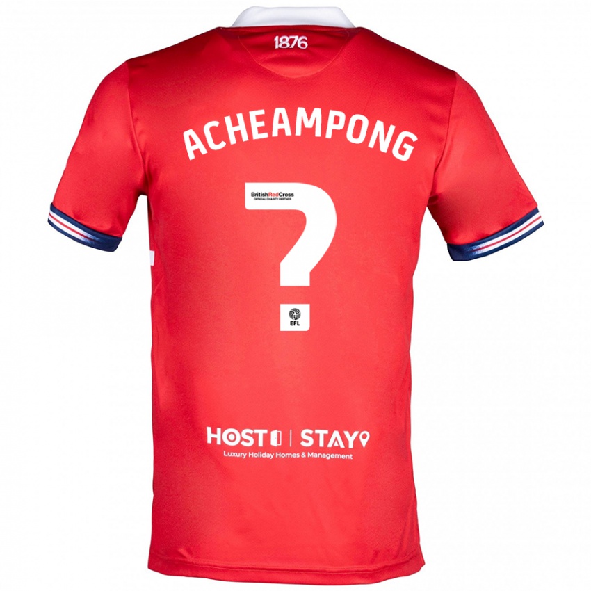 Kinder Prince Acheampong #0 Rot Heimtrikot Trikot 2023/24 T-Shirt Österreich