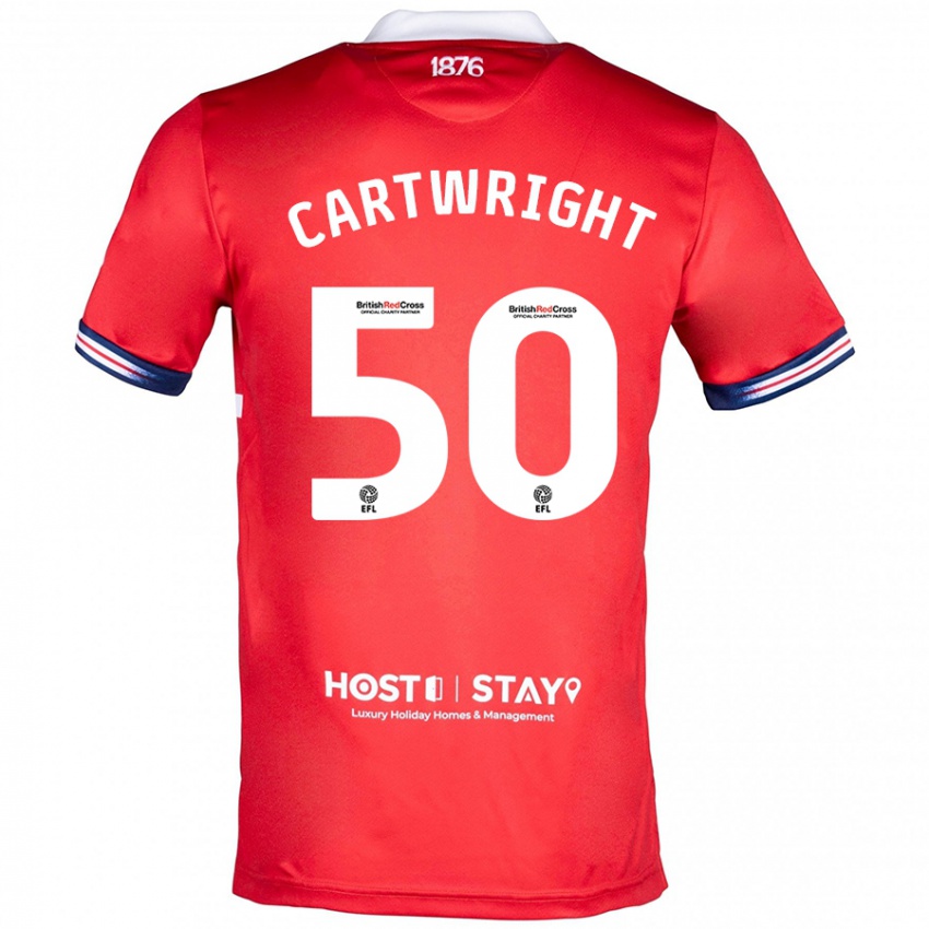 Kinder Fin Cartwright #50 Rot Heimtrikot Trikot 2023/24 T-Shirt Österreich