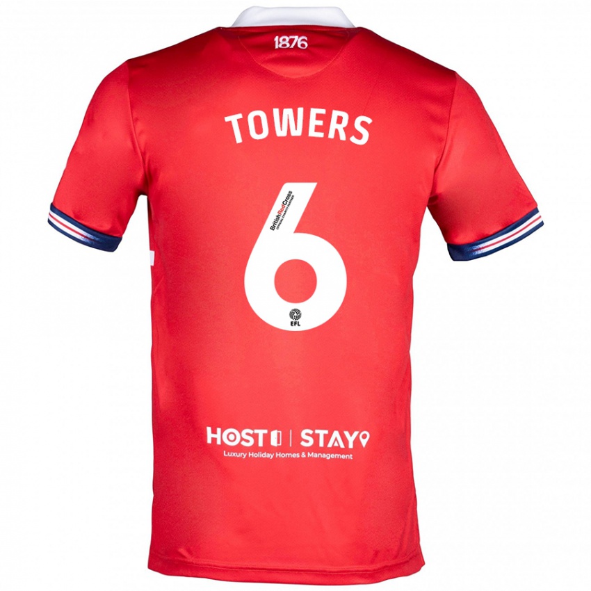 Kinder Abby Towers #6 Rot Heimtrikot Trikot 2023/24 T-Shirt Österreich