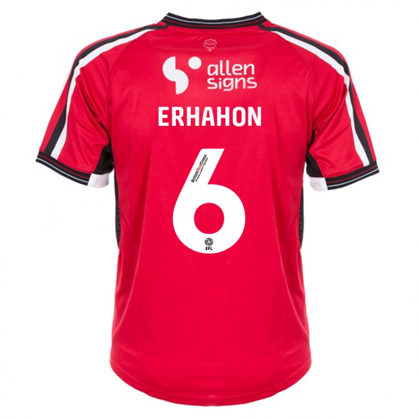 Kinder Ethan Erhahon #6 Rot Heimtrikot Trikot 2023/24 T-Shirt Österreich