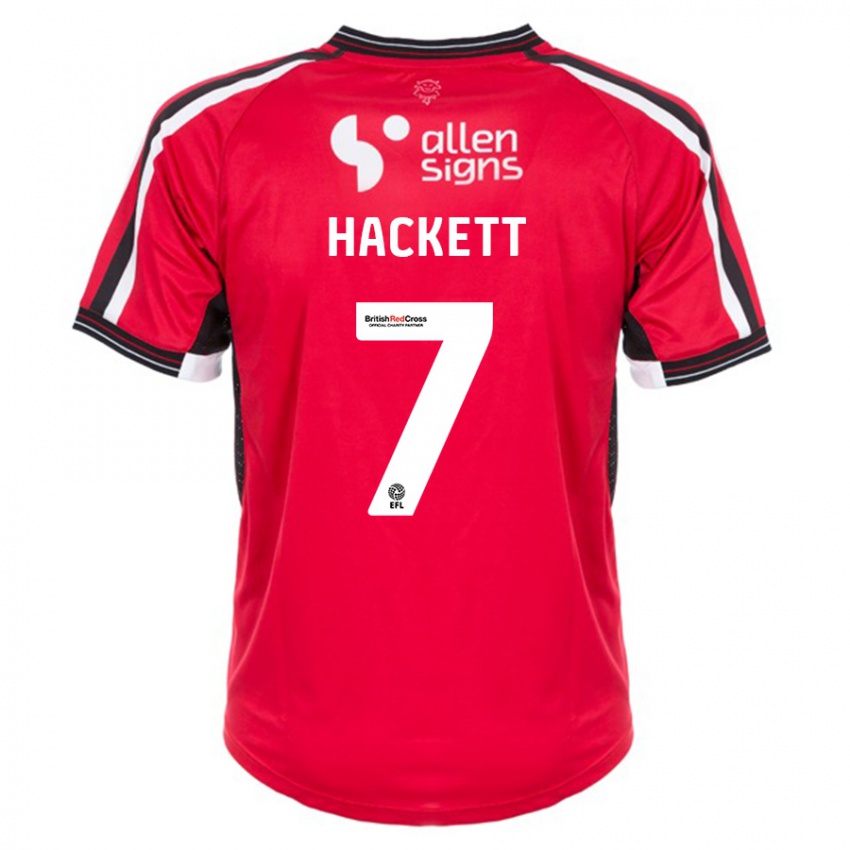 Kinder Reeco Hackett #7 Rot Heimtrikot Trikot 2023/24 T-Shirt Österreich