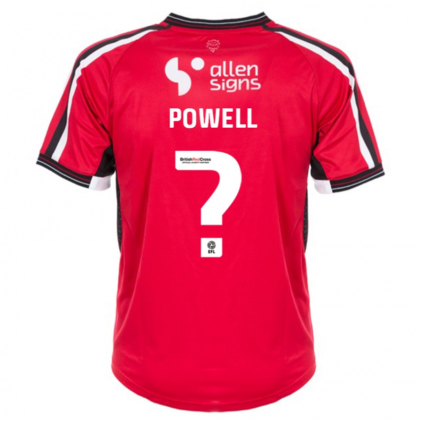 Kinder Darryl Powell #0 Rot Heimtrikot Trikot 2023/24 T-Shirt Österreich
