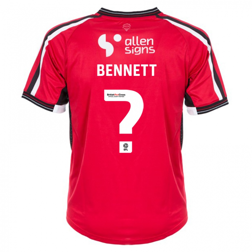 Kinder Hugo Bennett #0 Rot Heimtrikot Trikot 2023/24 T-Shirt Österreich