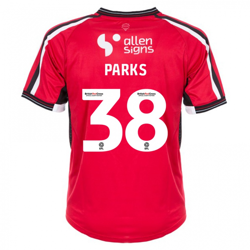 Kinder Charlie Parks #38 Rot Heimtrikot Trikot 2023/24 T-Shirt Österreich