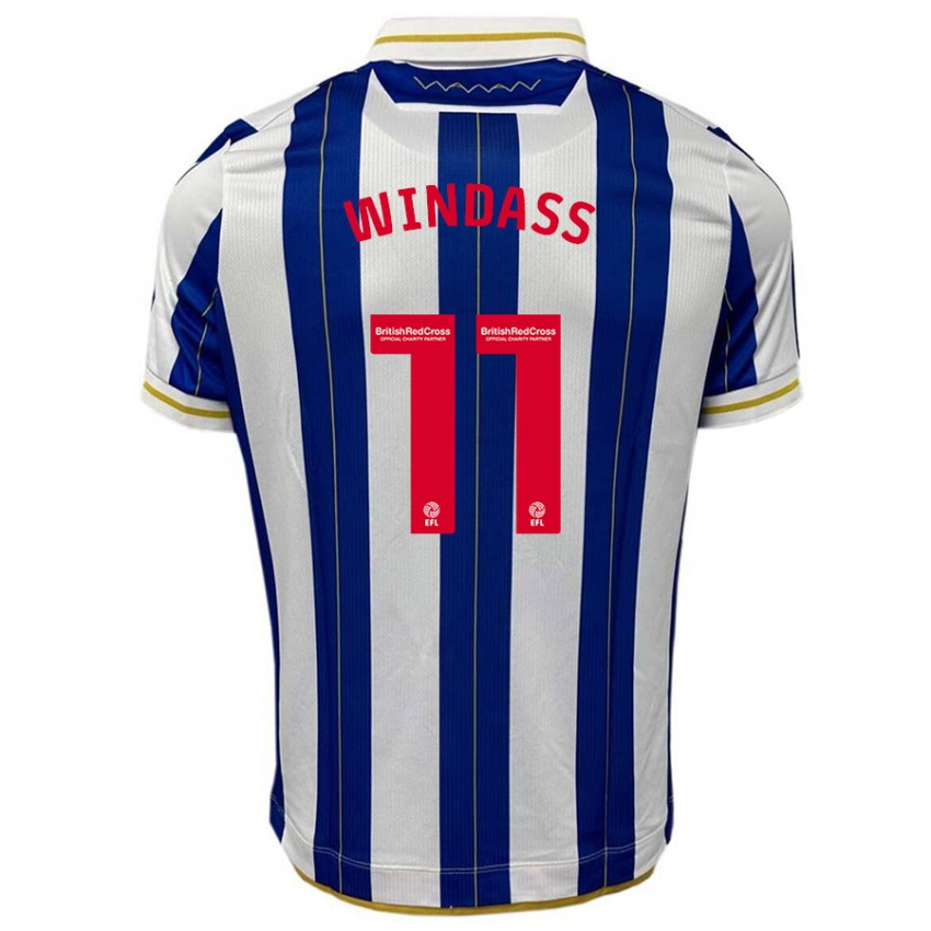 Kinder Josh Windass #11 Blau Weiss Heimtrikot Trikot 2023/24 T-Shirt Österreich