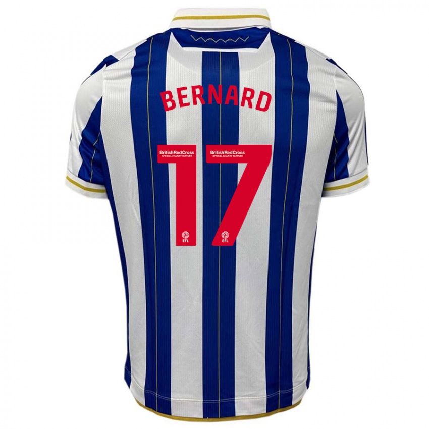 Kinder Di'shon Bernard #17 Blau Weiss Heimtrikot Trikot 2023/24 T-Shirt Österreich