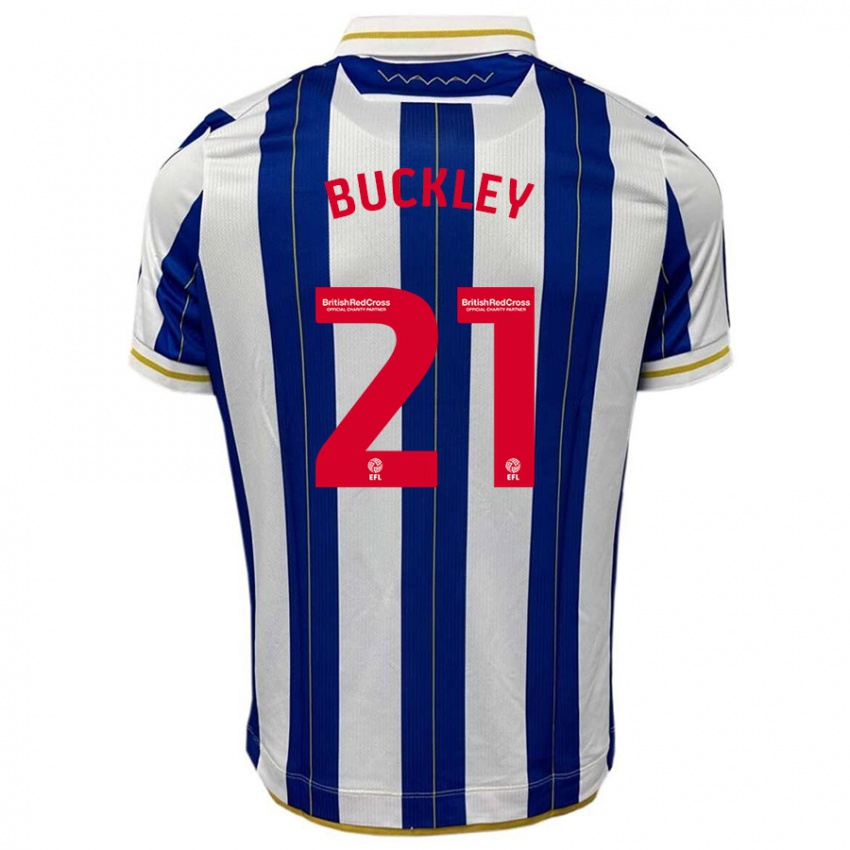 Kinder John Buckley #21 Blau Weiss Heimtrikot Trikot 2023/24 T-Shirt Österreich