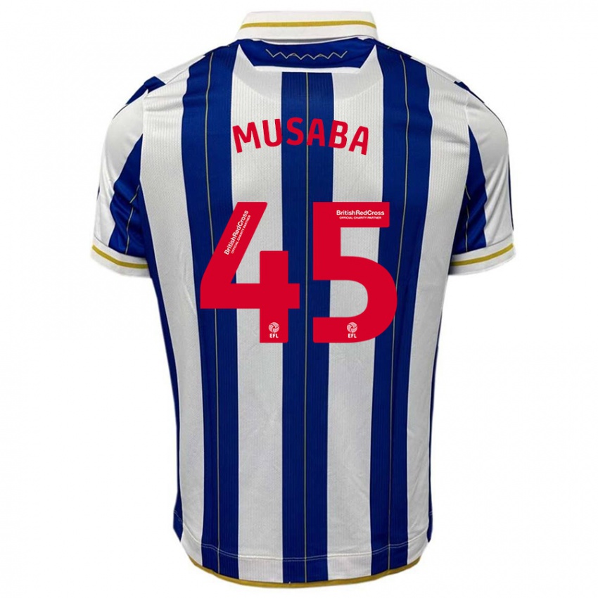 Kinder Anthony Musaba #45 Blau Weiss Heimtrikot Trikot 2023/24 T-Shirt Österreich
