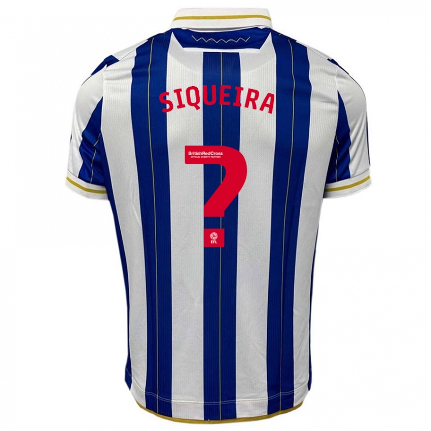 Kinder Guilherme Siqueira #0 Blau Weiss Heimtrikot Trikot 2023/24 T-Shirt Österreich