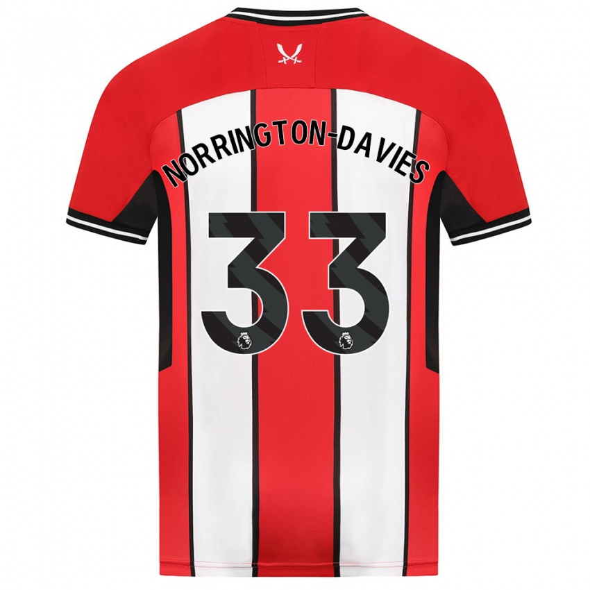 Kinder Rhys Norrington-Davies #33 Rot Heimtrikot Trikot 2023/24 T-Shirt Österreich