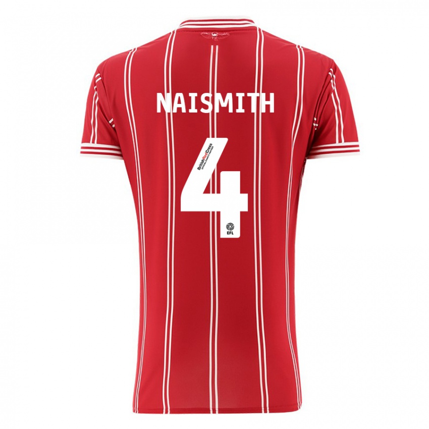 Kinder Kal Naismith #4 Rot Heimtrikot Trikot 2023/24 T-Shirt Österreich