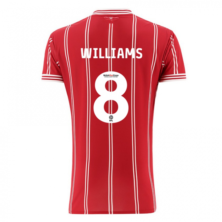 Kinder Joe Williams #8 Rot Heimtrikot Trikot 2023/24 T-Shirt Österreich