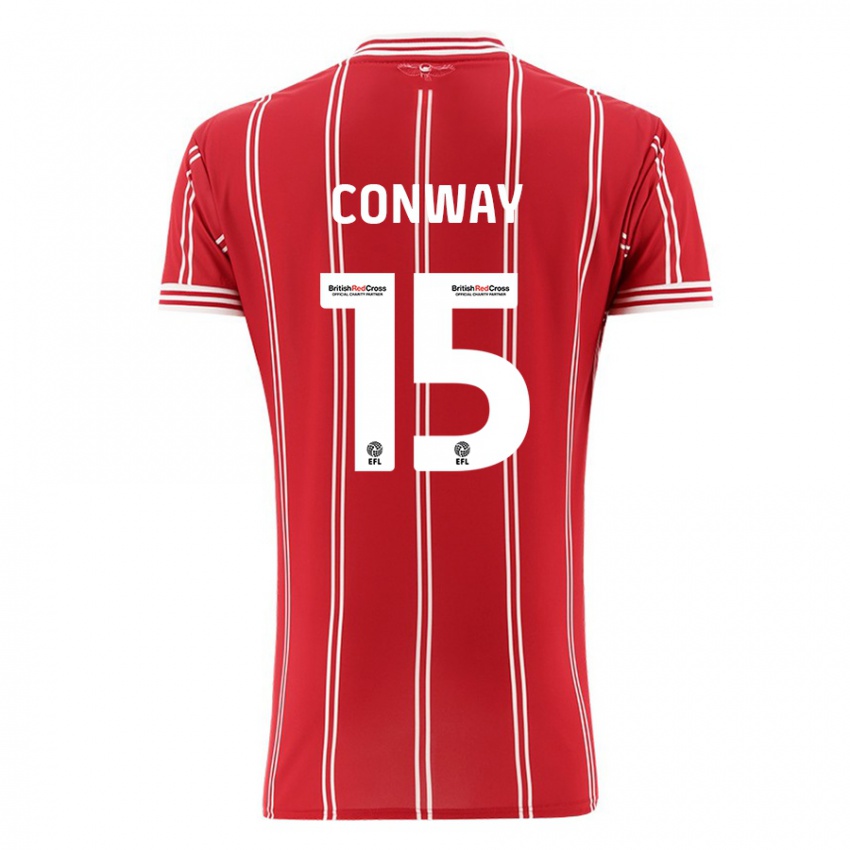 Kinder Tommy Conway #15 Rot Heimtrikot Trikot 2023/24 T-Shirt Österreich