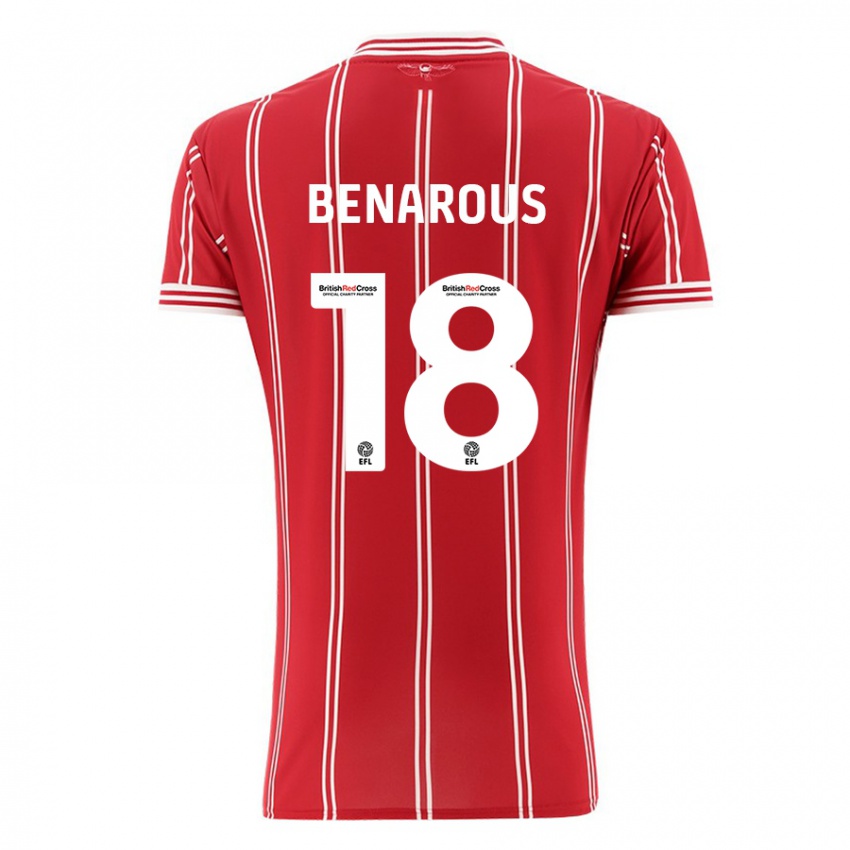 Kinder Ayman Benarous #18 Rot Heimtrikot Trikot 2023/24 T-Shirt Österreich