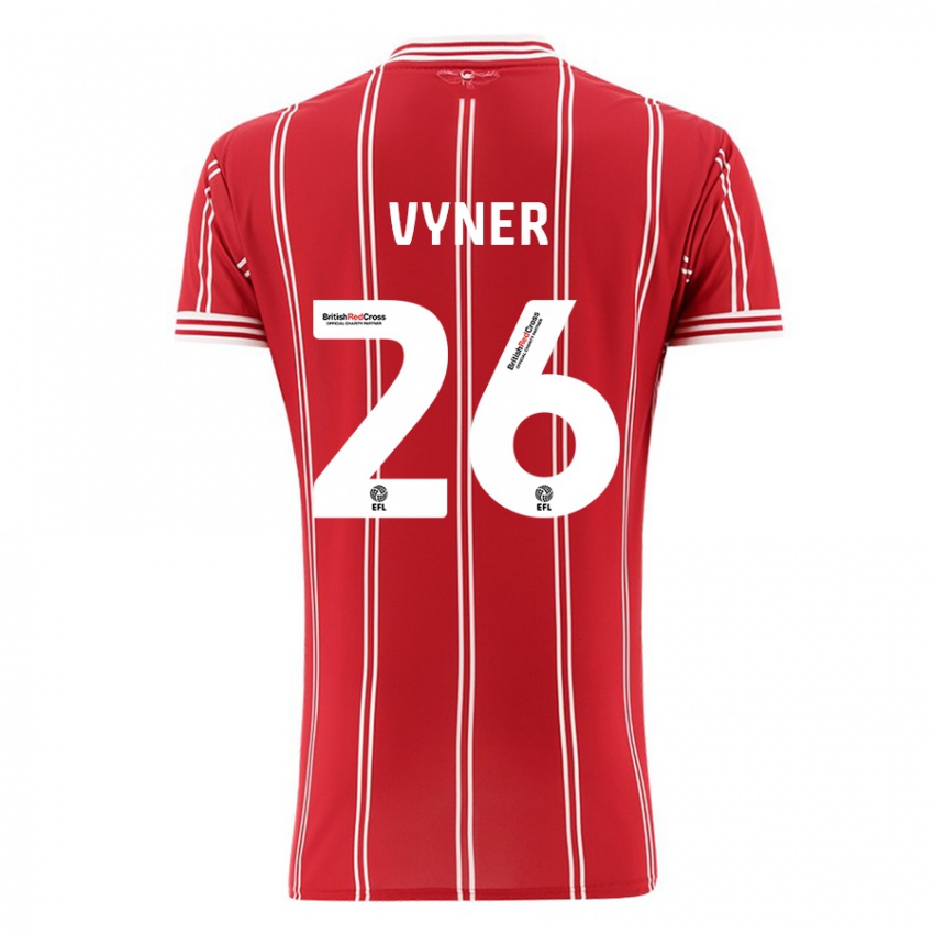 Kinder Zak Vyner #26 Rot Heimtrikot Trikot 2023/24 T-Shirt Österreich