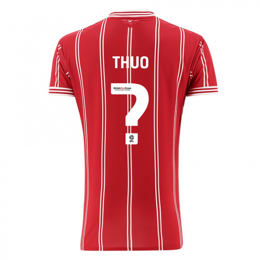 Kinder Mark Thuo #0 Rot Heimtrikot Trikot 2023/24 T-Shirt Österreich