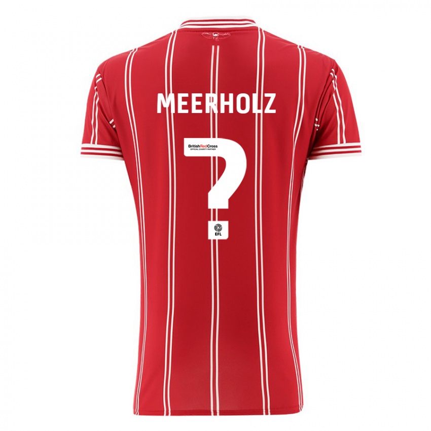 Kinder Jed Meerholz #0 Rot Heimtrikot Trikot 2023/24 T-Shirt Österreich