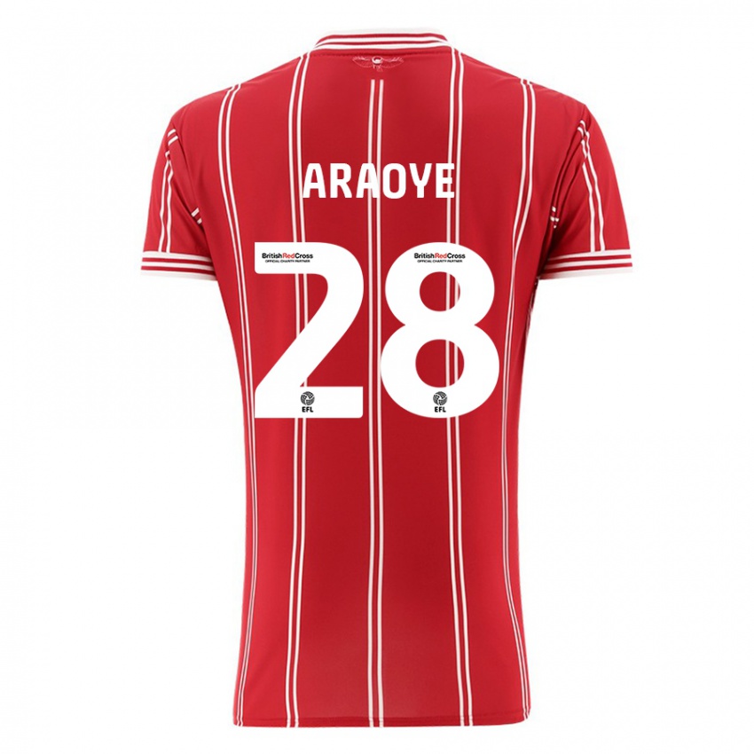 Kinder Raphael Araoye #28 Rot Heimtrikot Trikot 2023/24 T-Shirt Österreich