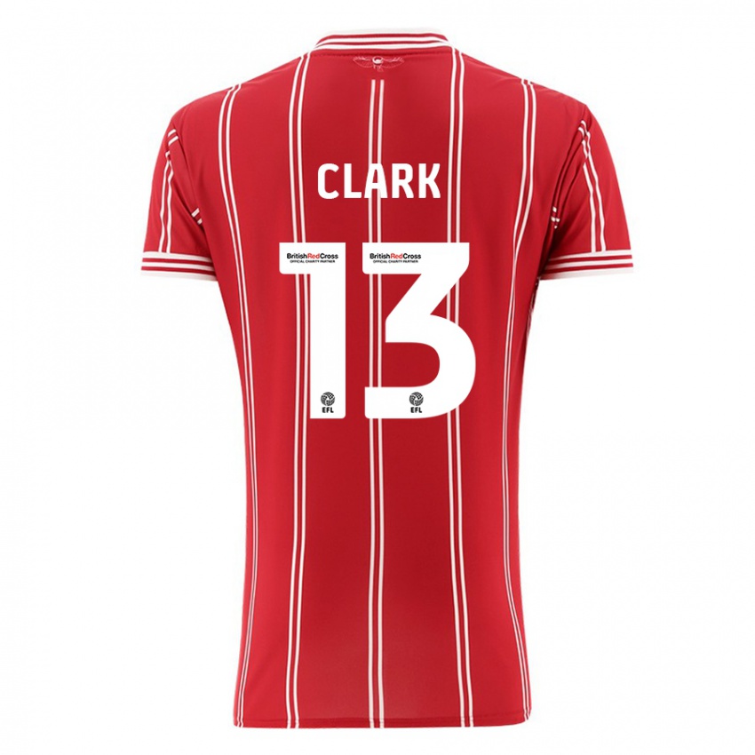 Kinder Olivia Clark #13 Rot Heimtrikot Trikot 2023/24 T-Shirt Österreich