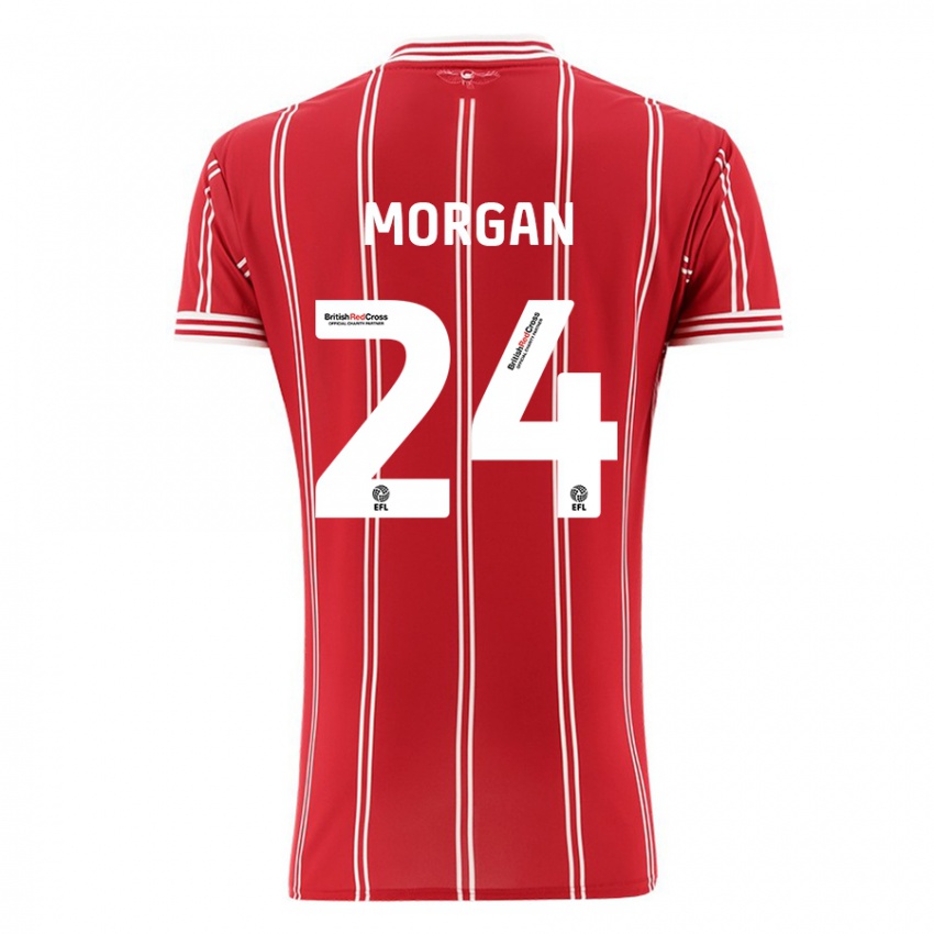 Kinder Ffion Morgan #24 Rot Heimtrikot Trikot 2023/24 T-Shirt Österreich