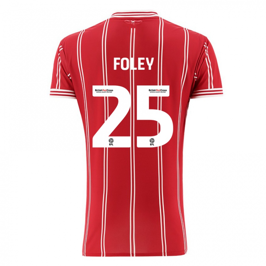 Kinder Erin Foley #25 Rot Heimtrikot Trikot 2023/24 T-Shirt Österreich