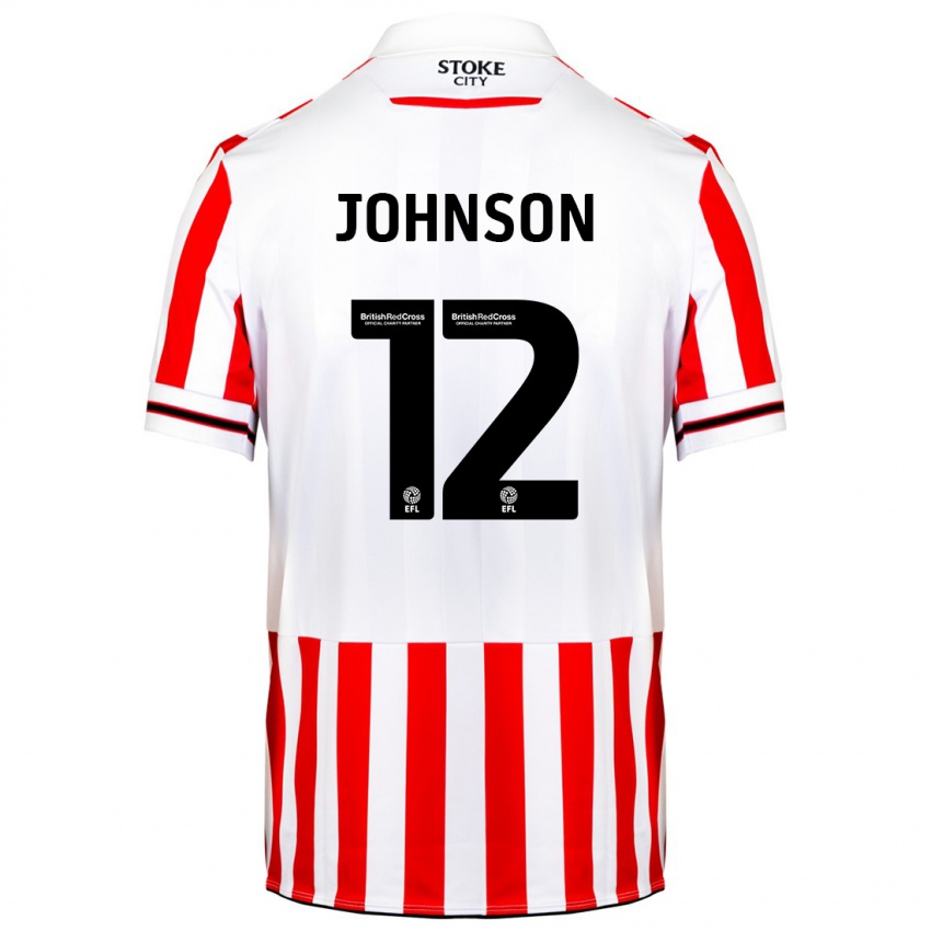 Kinder Daniel Johnson #12 Rot-Weiss Heimtrikot Trikot 2023/24 T-Shirt Österreich