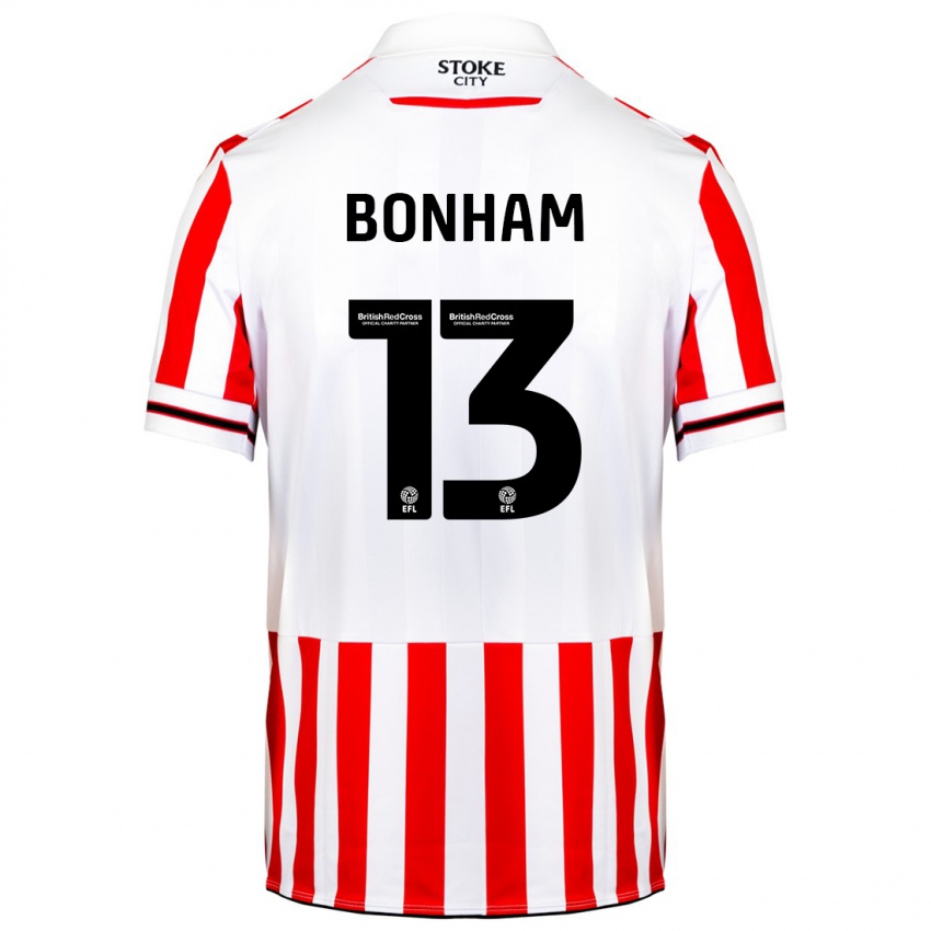 Kinder Jack Bonham #13 Rot-Weiss Heimtrikot Trikot 2023/24 T-Shirt Österreich