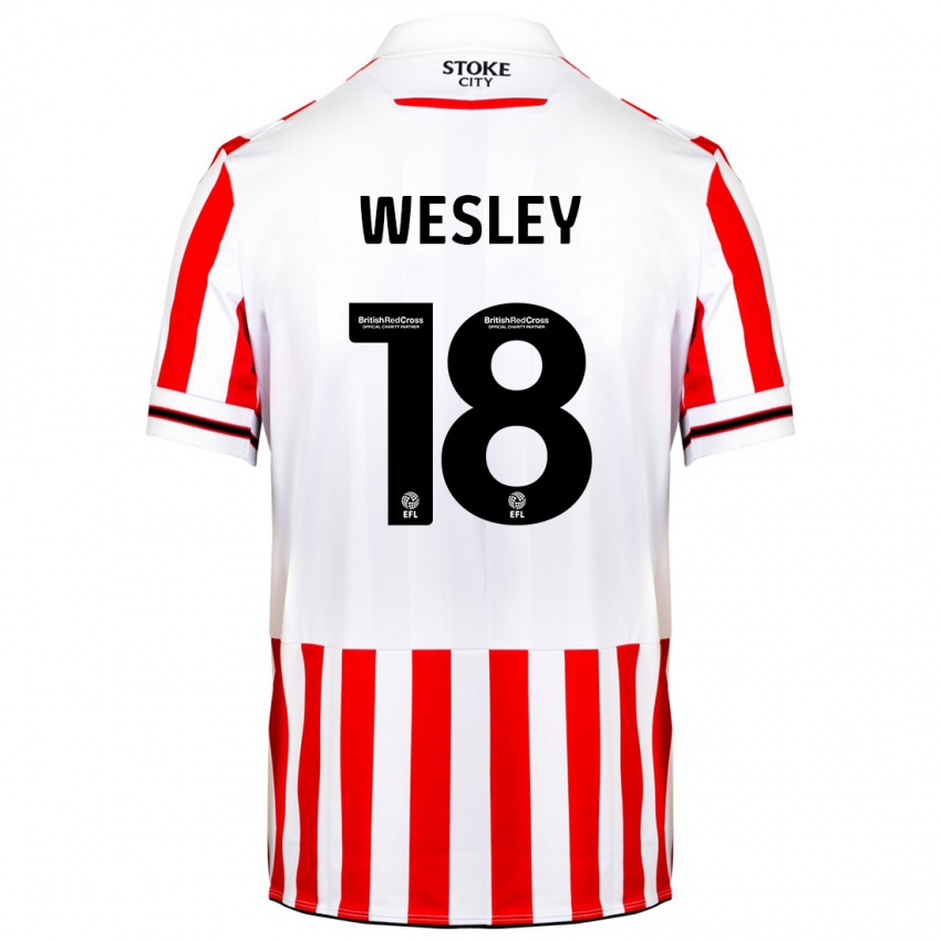 Kinder Wesley Moraes #18 Rot-Weiss Heimtrikot Trikot 2023/24 T-Shirt Österreich