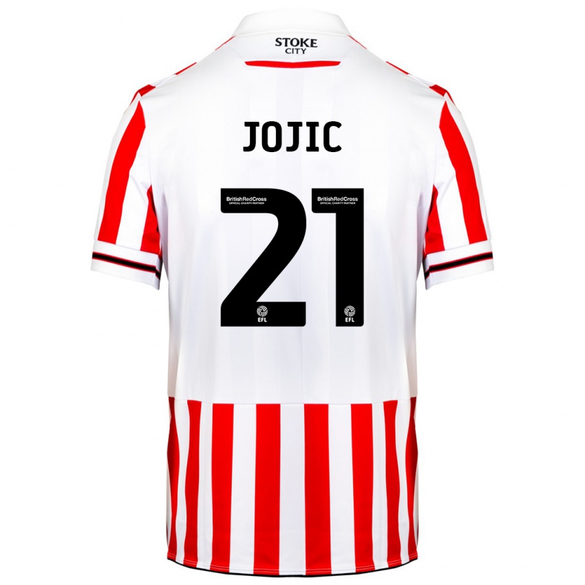 Kinder Nikola Jojic #21 Rot-Weiss Heimtrikot Trikot 2023/24 T-Shirt Österreich