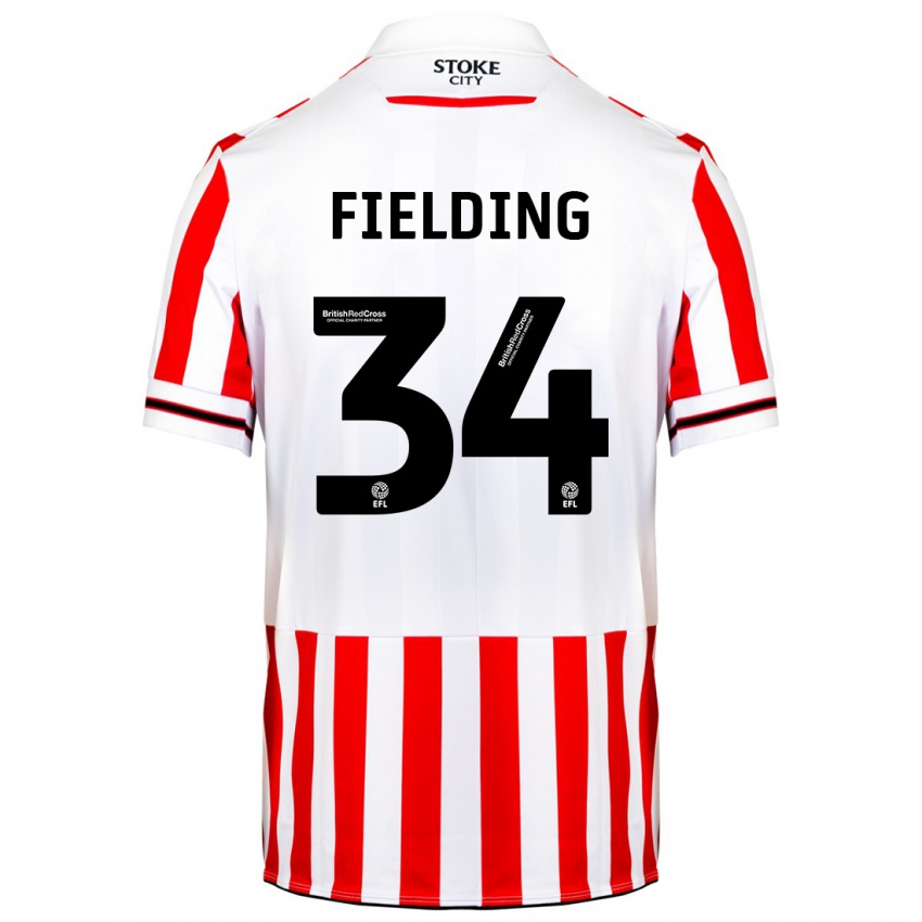 Kinder Frank Fielding #34 Rot-Weiss Heimtrikot Trikot 2023/24 T-Shirt Österreich