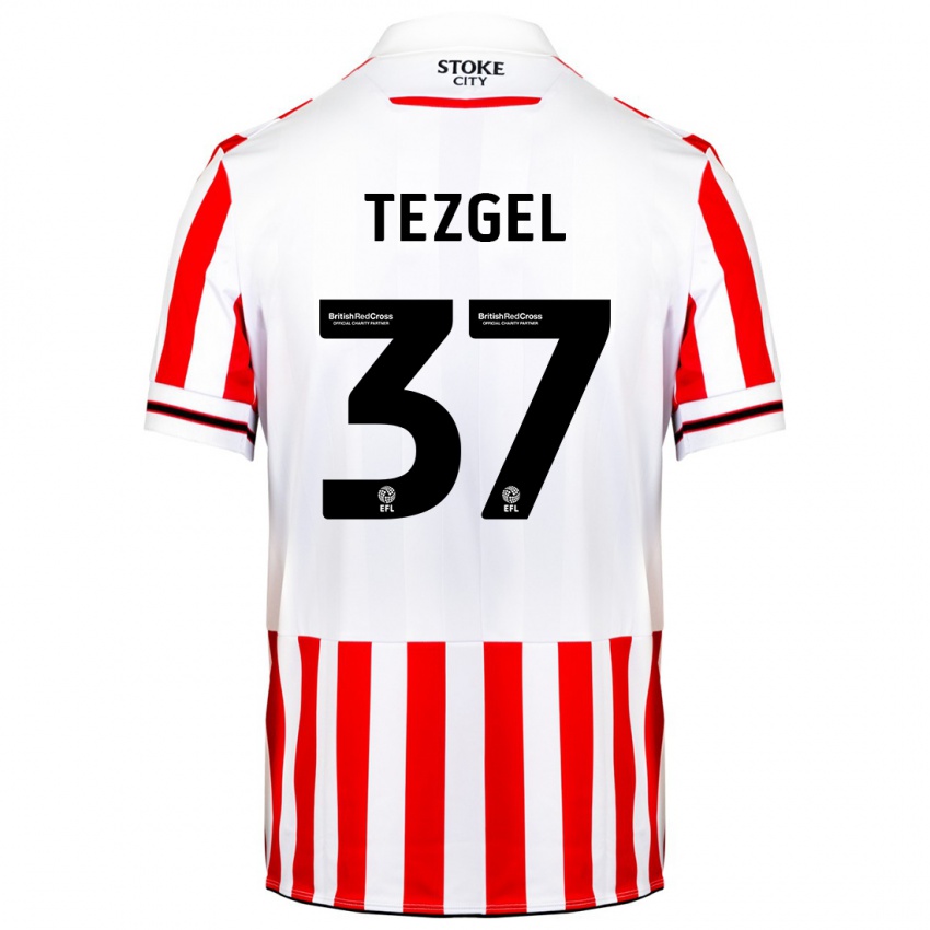 Kinder Emre Tezgel #37 Rot-Weiss Heimtrikot Trikot 2023/24 T-Shirt Österreich