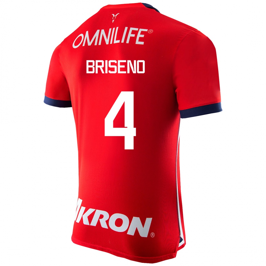 Kinder Antonio Briseño #4 Rot Heimtrikot Trikot 2023/24 T-Shirt Österreich