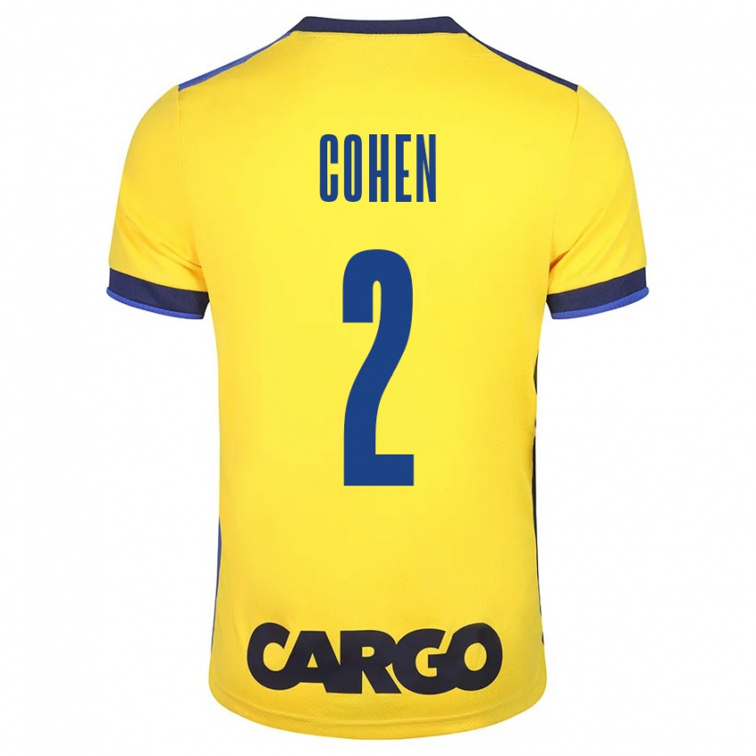 Kinder Avishay Cohen #2 Gelb Heimtrikot Trikot 2023/24 T-Shirt Österreich