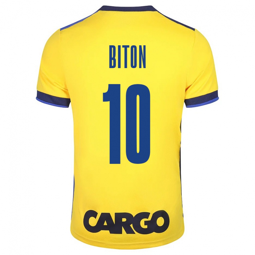Kinder Dan Biton #10 Gelb Heimtrikot Trikot 2023/24 T-Shirt Österreich
