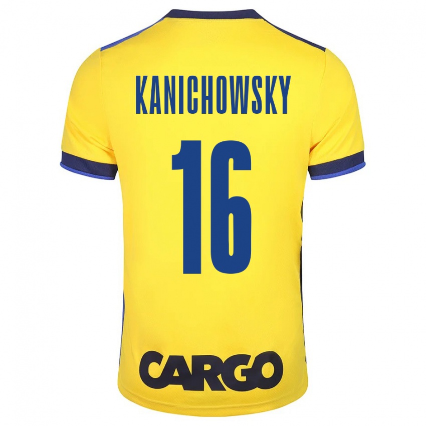 Kinder Gabi Kanichowsky #16 Gelb Heimtrikot Trikot 2023/24 T-Shirt Österreich