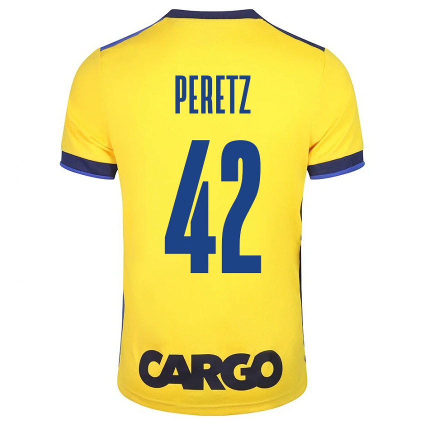 Kinder Dor Peretz #42 Gelb Heimtrikot Trikot 2023/24 T-Shirt Österreich