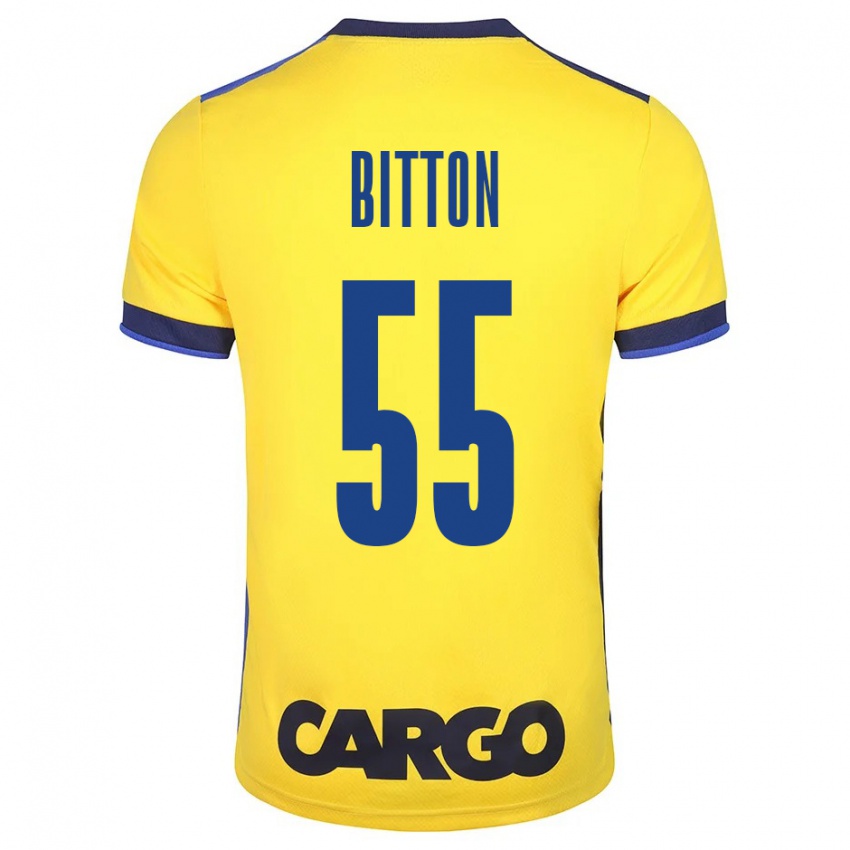 Kinder Nir Bitton #55 Gelb Heimtrikot Trikot 2023/24 T-Shirt Österreich