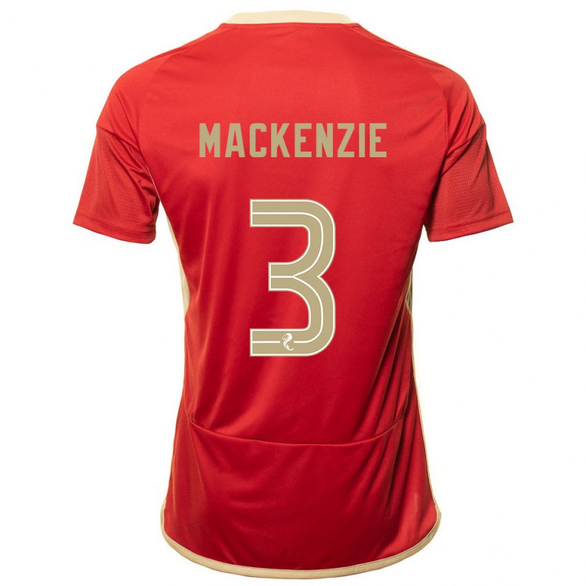 Kinder Jack Mackenzie #3 Rot Heimtrikot Trikot 2023/24 T-Shirt Österreich