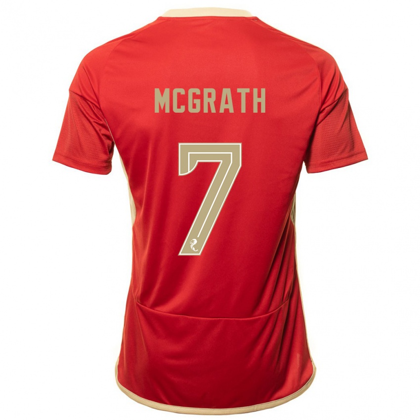 Kinder Jamie Mcgrath #7 Rot Heimtrikot Trikot 2023/24 T-Shirt Österreich