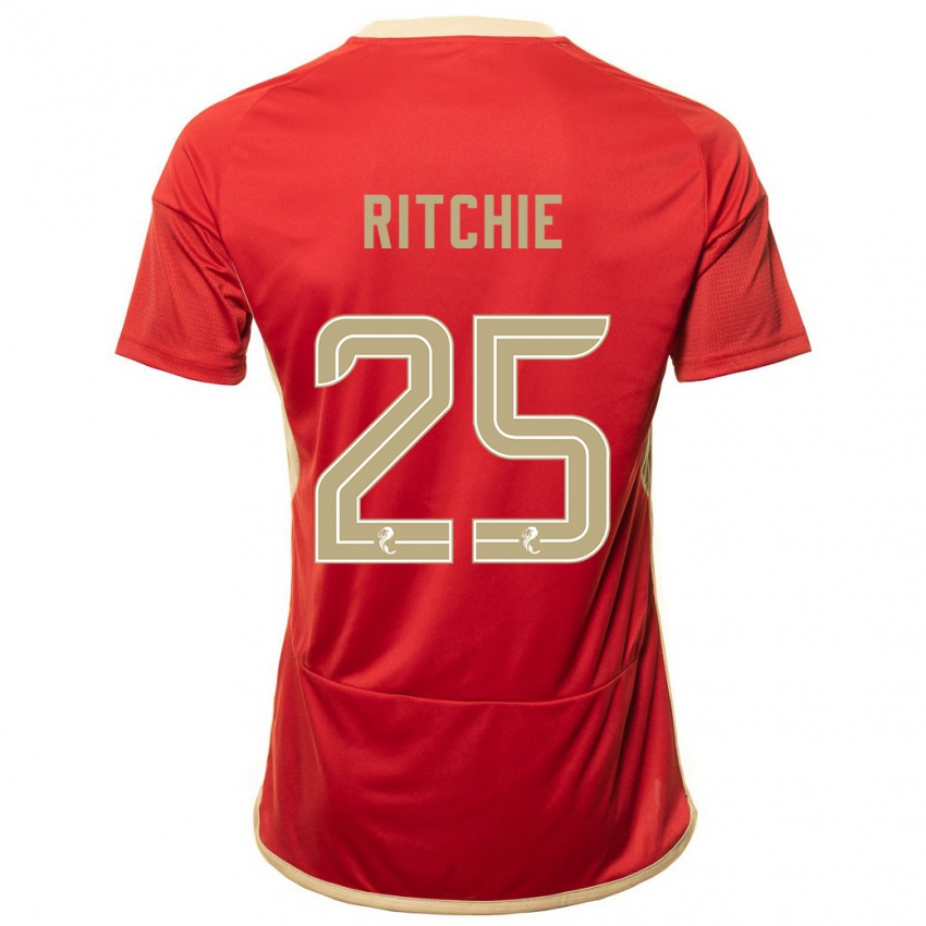 Kinder Tom Ritchie #25 Rot Heimtrikot Trikot 2023/24 T-Shirt Österreich