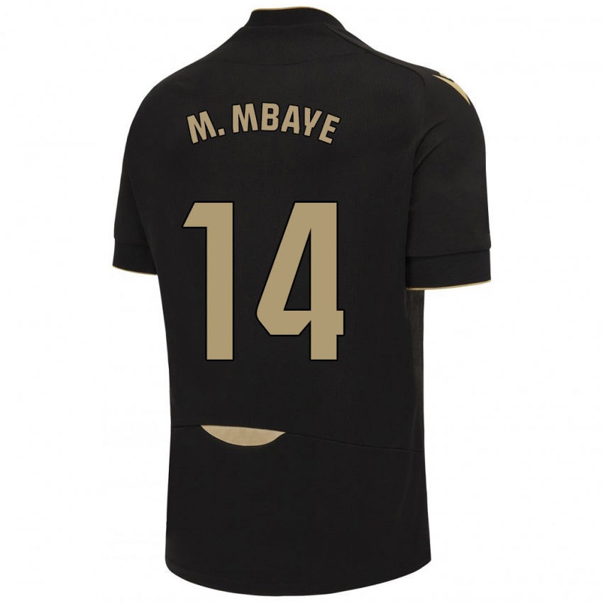 Kinder Momo Mbaye #14 Schwarz Auswärtstrikot Trikot 2023/24 T-Shirt Österreich