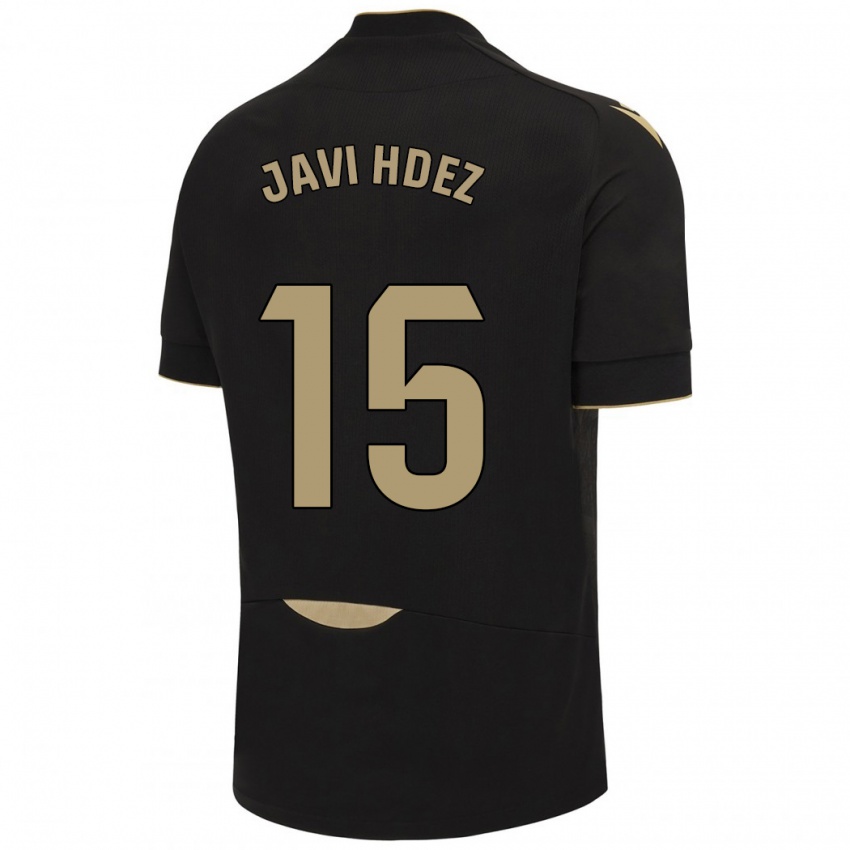 Kinder Javi Hernández #15 Schwarz Auswärtstrikot Trikot 2023/24 T-Shirt Österreich