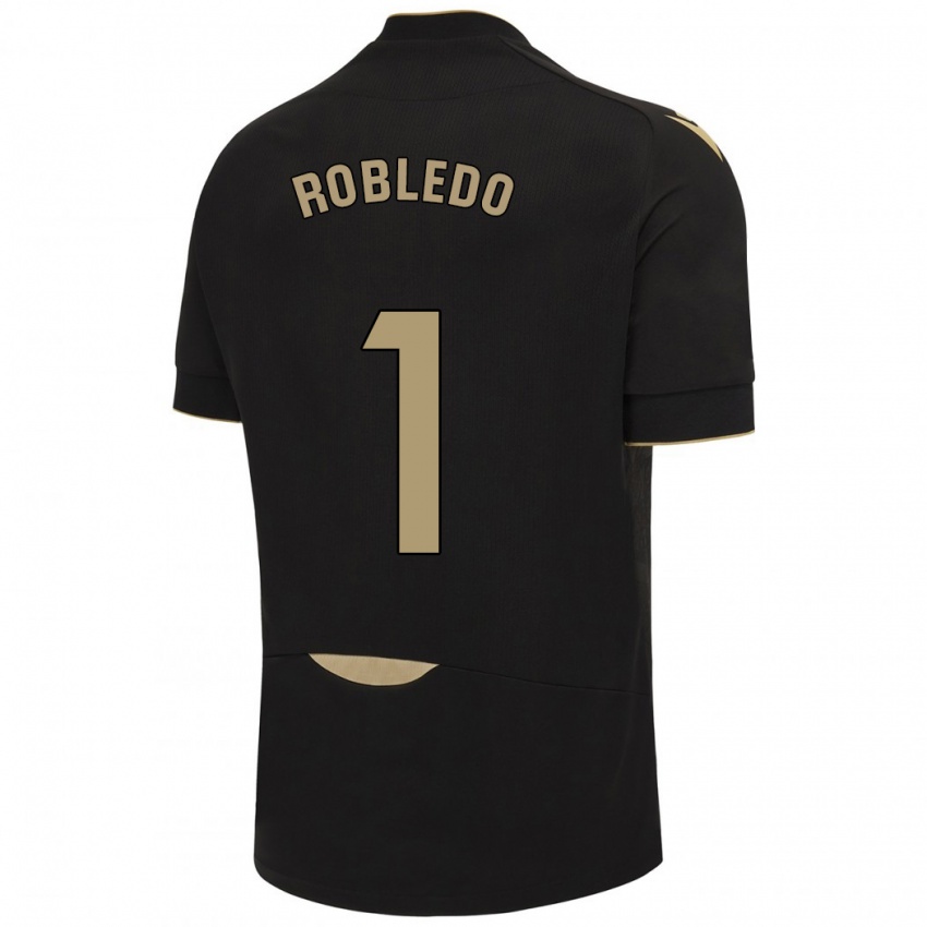 Kinder Robledo #1 Schwarz Auswärtstrikot Trikot 2023/24 T-Shirt Österreich