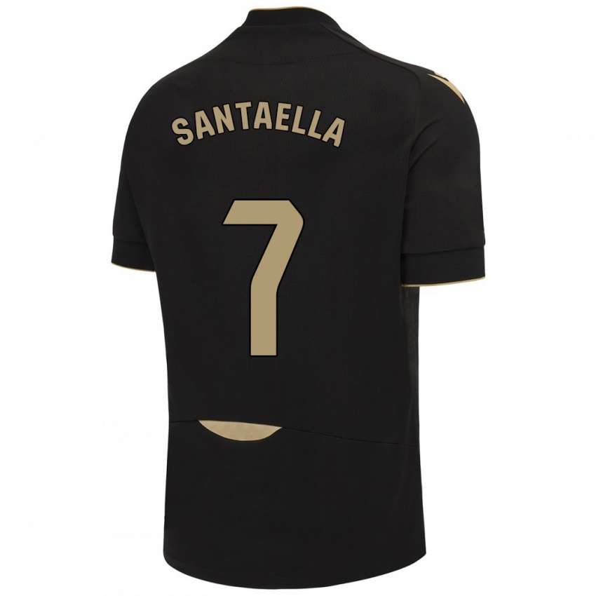 Kinder Natalia Santaella Picón #7 Schwarz Auswärtstrikot Trikot 2023/24 T-Shirt Österreich