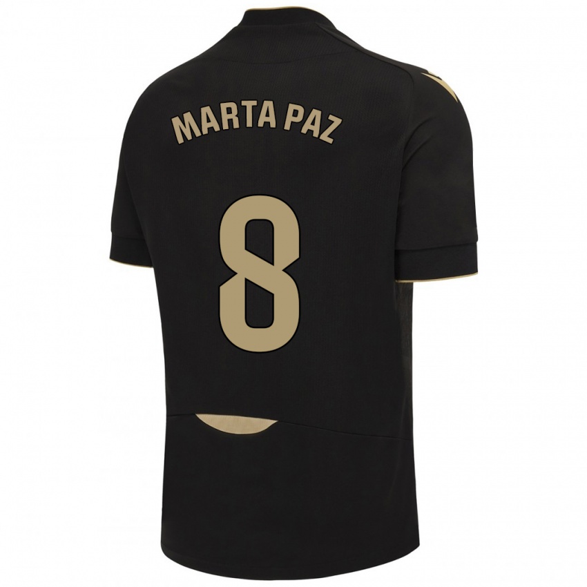 Kinder Marta Milagros Paz Cruz #8 Schwarz Auswärtstrikot Trikot 2023/24 T-Shirt Österreich