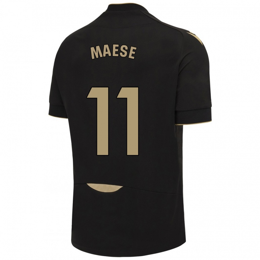 Kinder María Del Carmen Maese Gaitán #11 Schwarz Auswärtstrikot Trikot 2023/24 T-Shirt Österreich